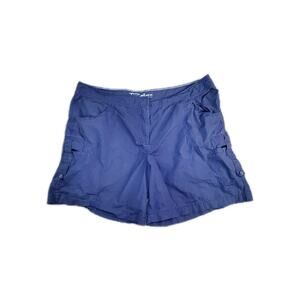Tommy Bahama Relax Shorts Womens Sz 16 Blue Elastic Waist 100% Cotton Drawstring
